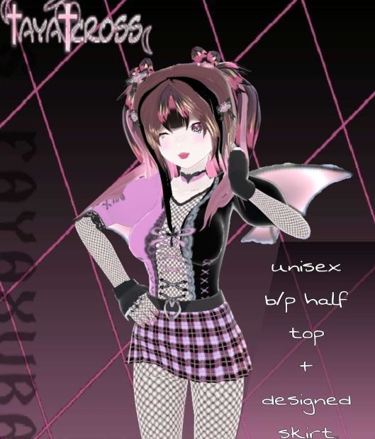 UNI HALF KAWAII GOTH TOP