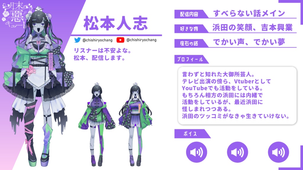 惡キューレメンバー紹介ボイス