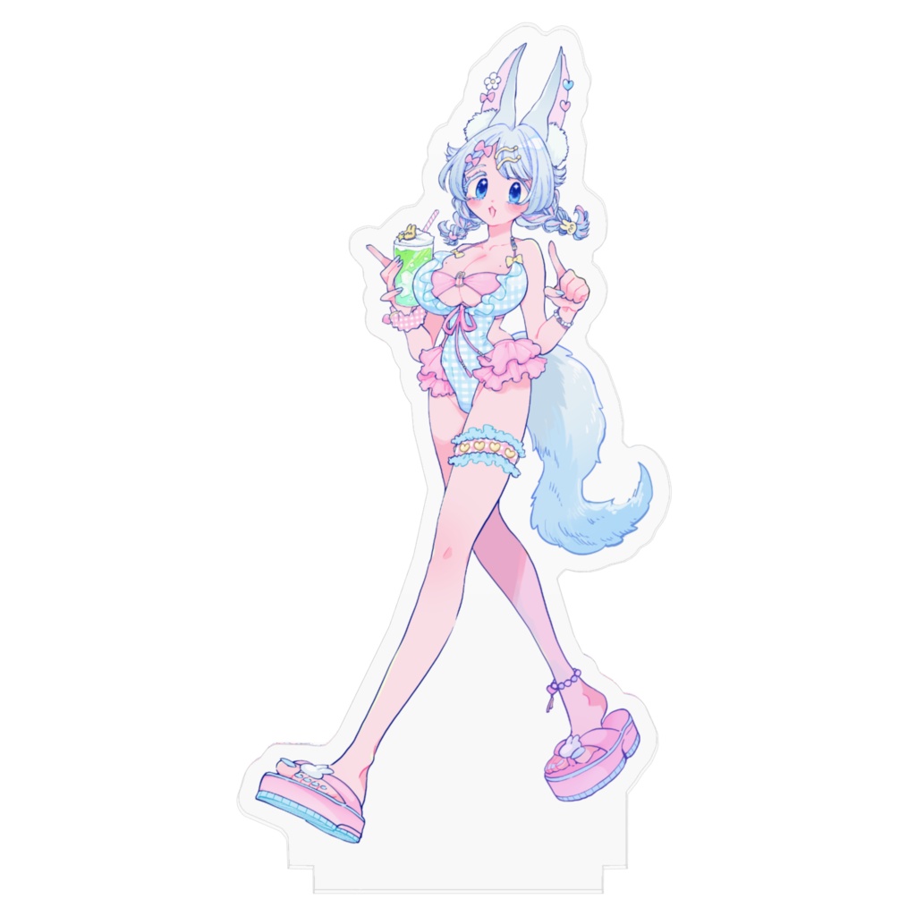 ねこめろんるる🍈水着衣装_アクリルフィギュア