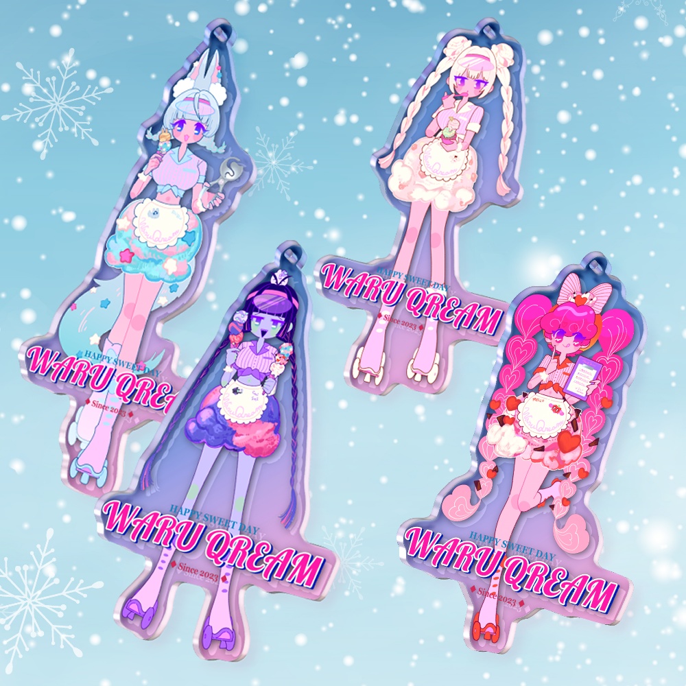 WARUQREAM♡アクリルキーホルダー