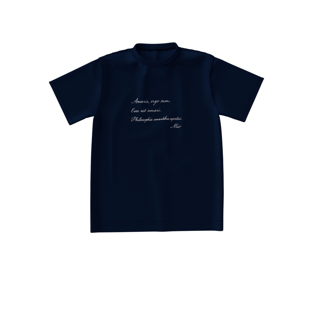 Mioの存在論 命題《Amaris, ergo sum. Esse est amari. Philosophia amantibus aperitur.》ビッグシルエットTシャツ