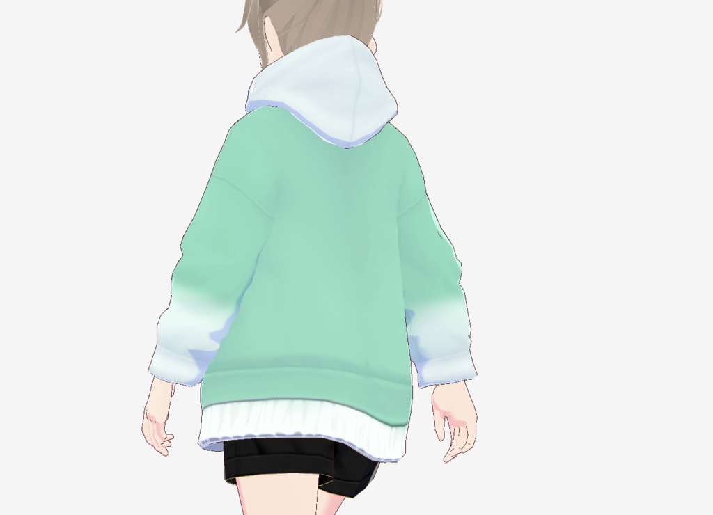 無料【VRoid】裾フリル風みんとパーカー