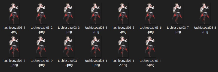 立ち絵素材03 表情差分全13種