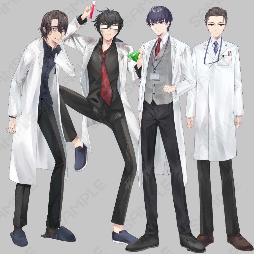 立ち絵素材2 白衣【表情差分なし】