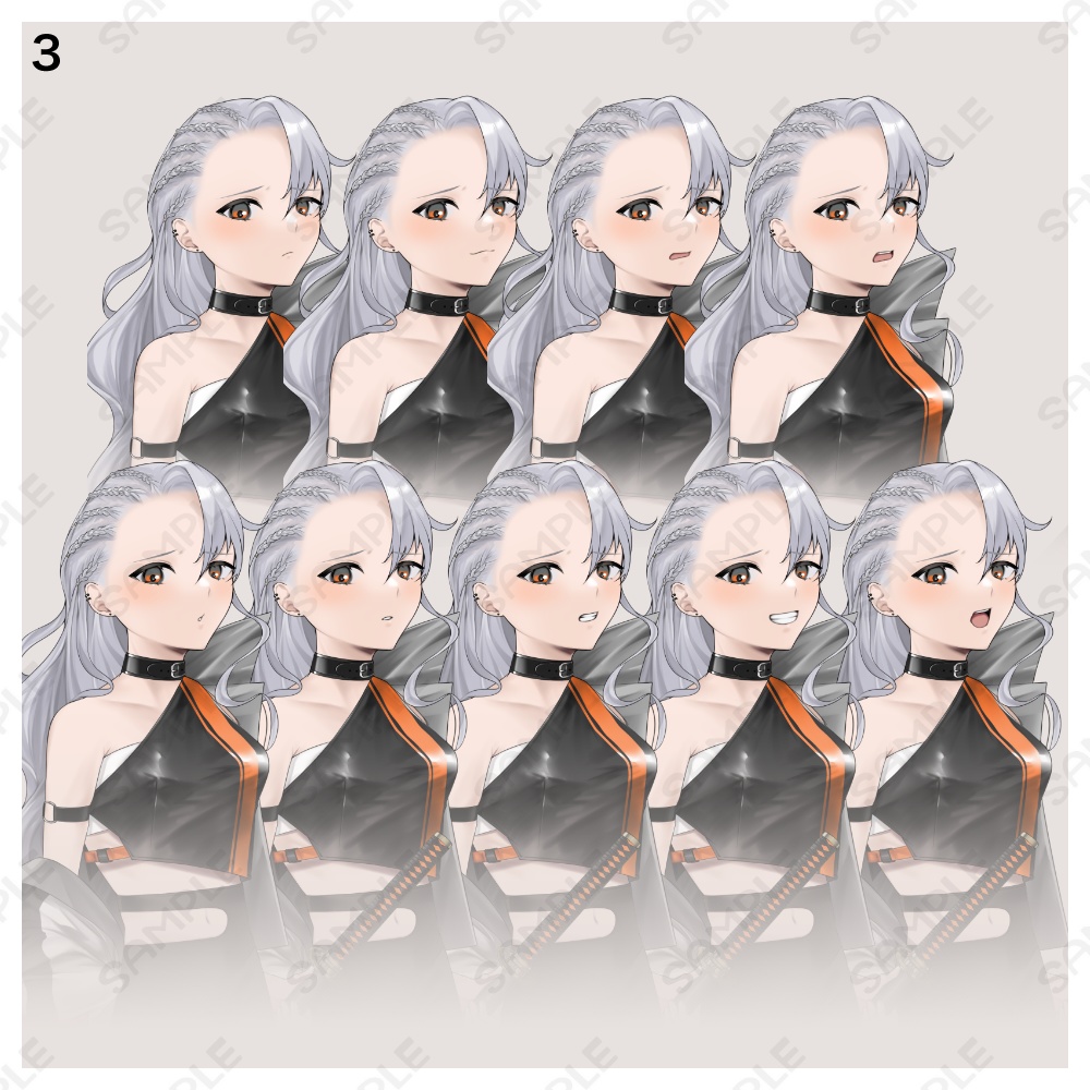 立ち絵素材13 表情全90種+戦闘絵