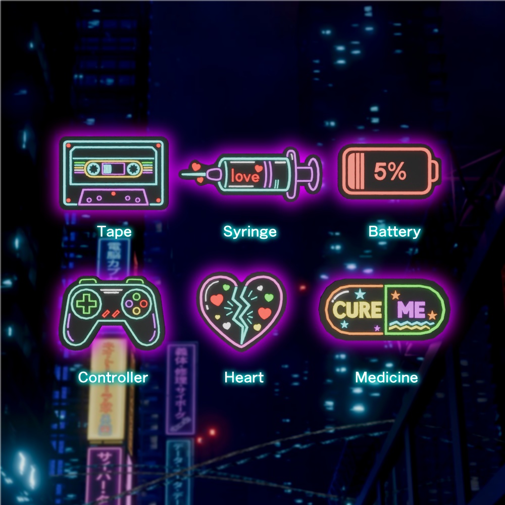 ネオンステッカー/Neon Sticker