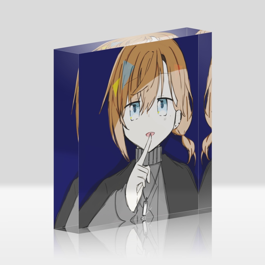 叶 アクリルブロック