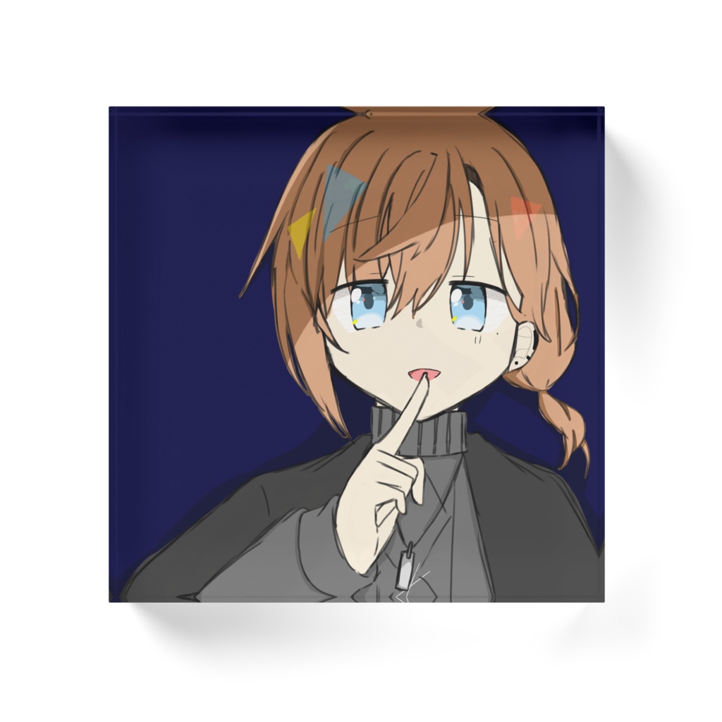 叶 アクリルブロック