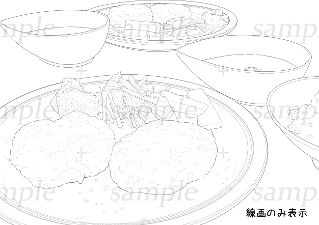 食べ物素材-ハンバーグ