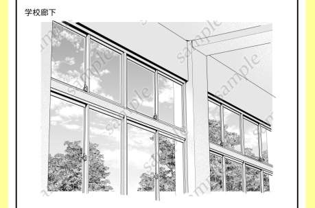 背景素材-すてゴマ・学校編