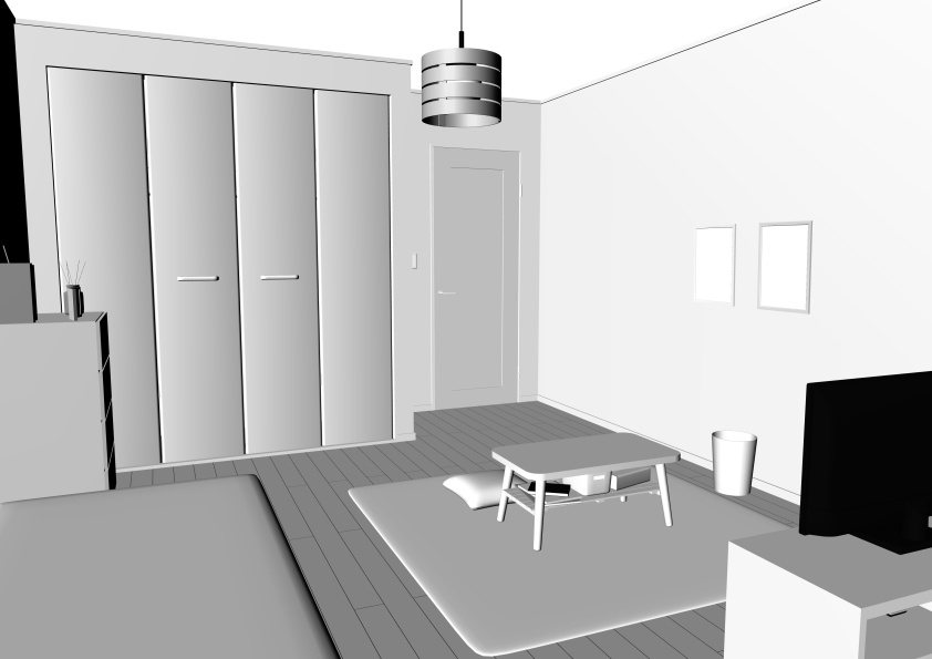 LT変換で楽々作画! 3D素材「room_01」