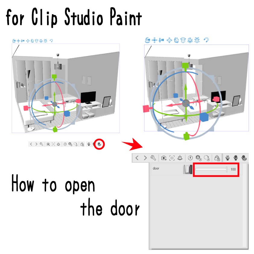 LT変換で楽々作画! 3D素材「room_01」