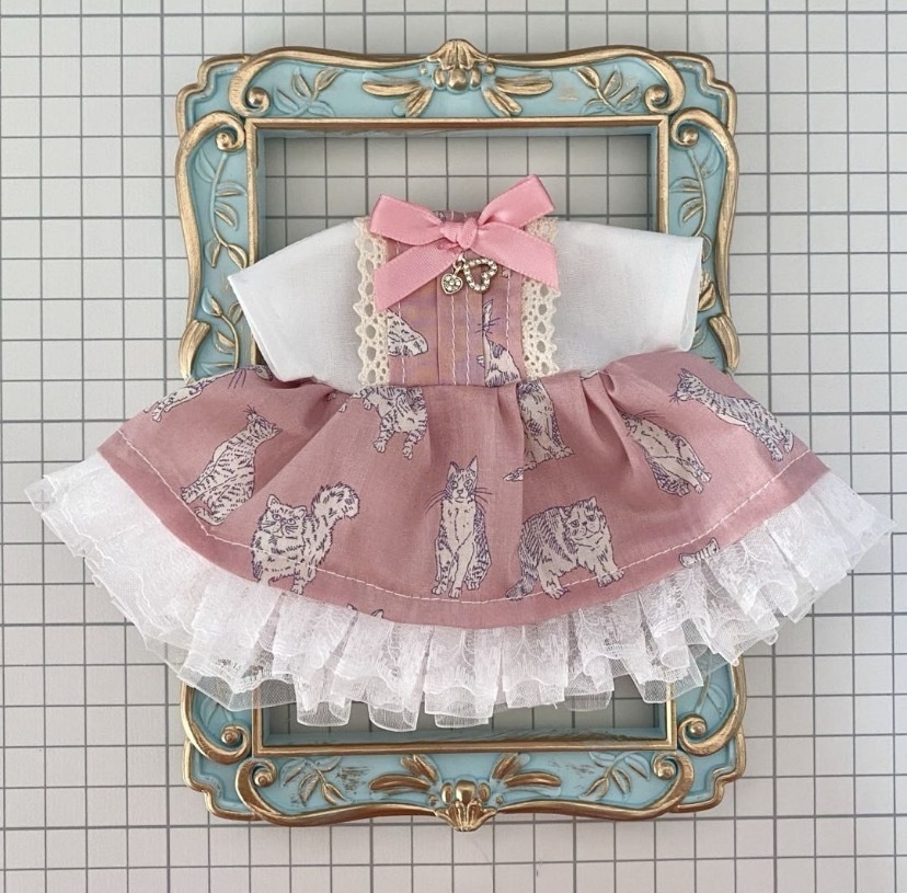 ぬい服15〜16㎝＊ワンピース＊ ミャオウ