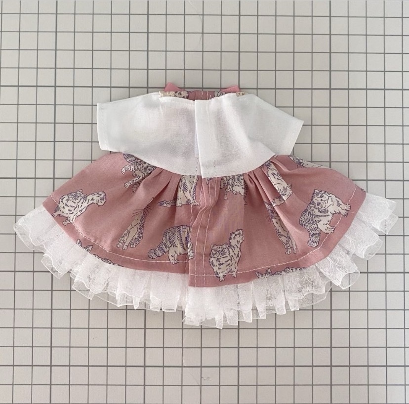 ぬい服15〜16㎝*ワンピース* ミャオウ
