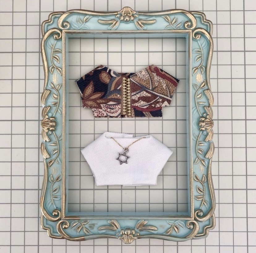 ぬい服10〜12㎝＊2枚セット＊ハワイアン・ペイズリー