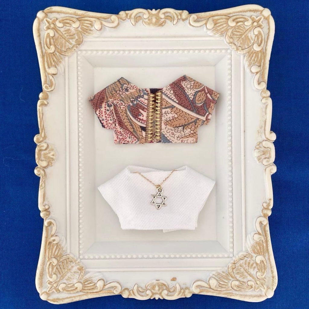 ぬい服10〜12㎝＊2枚セット＊ハワイアン・ペイズリー