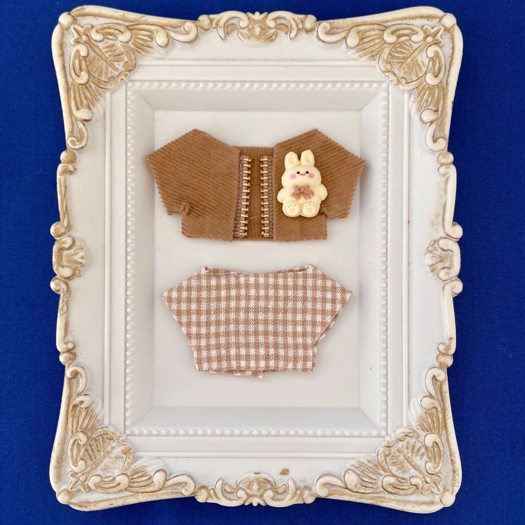 ぬい服10〜12㎝＊2枚セット＊白うさちゃん