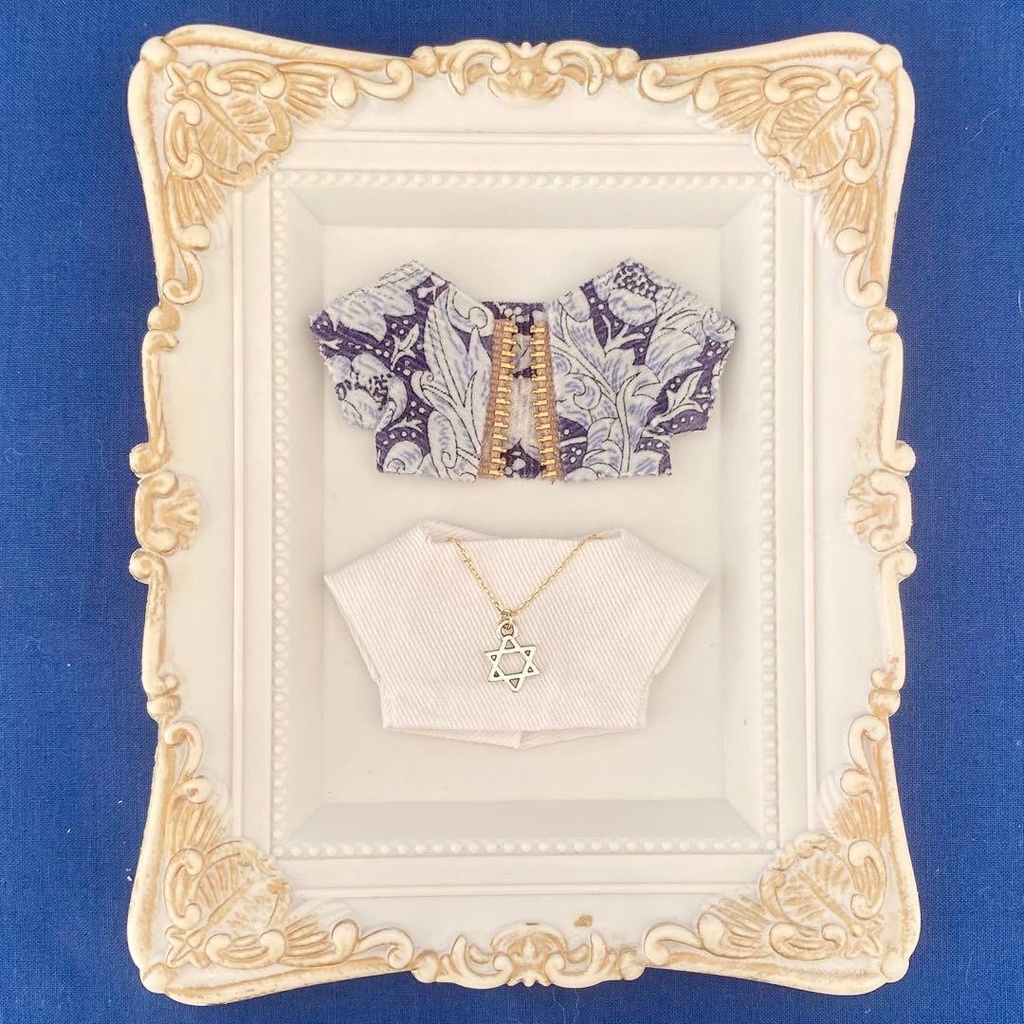 ぬい服10〜12㎝＊2枚セット＊YUWAブルー