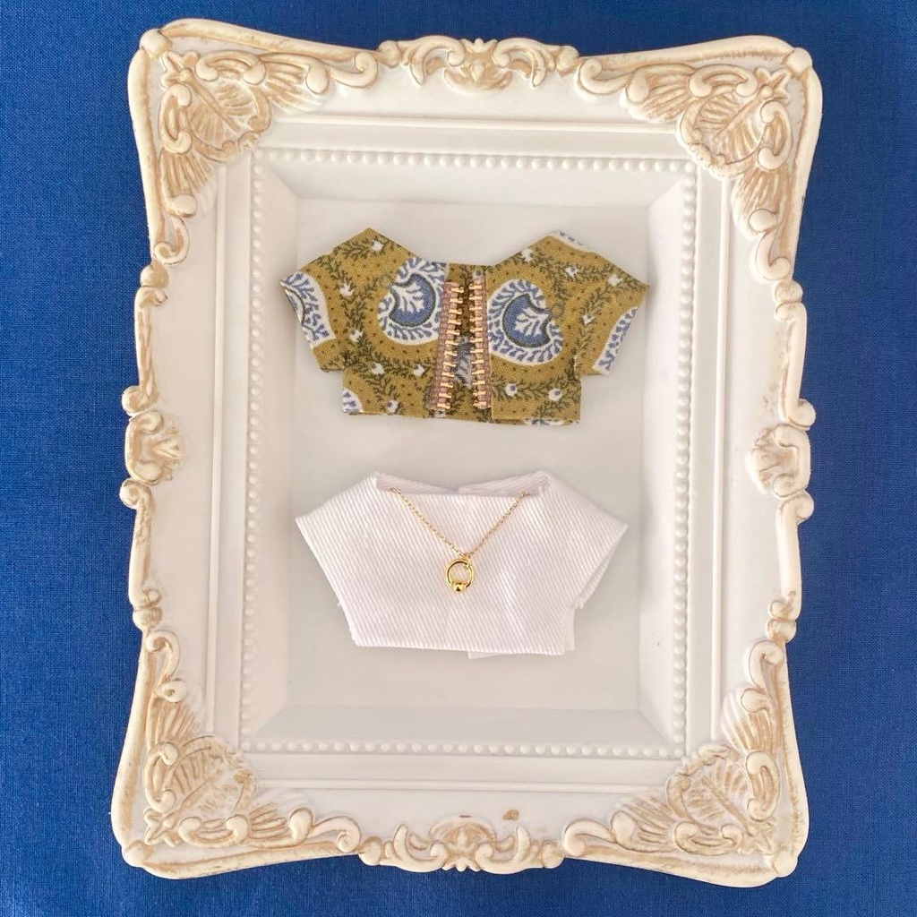 ぬい服10〜12㎝＊2枚セットpeacock山吹