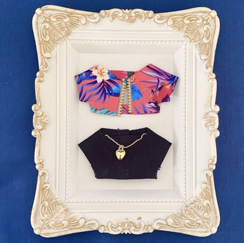 ぬい服10〜12㎝＊2枚セット＊ピンクハート