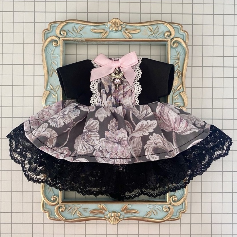 ぬい服15〜16㎝＊ワンピース＊アレキサンダー・マーブル【シャドウブルーム】