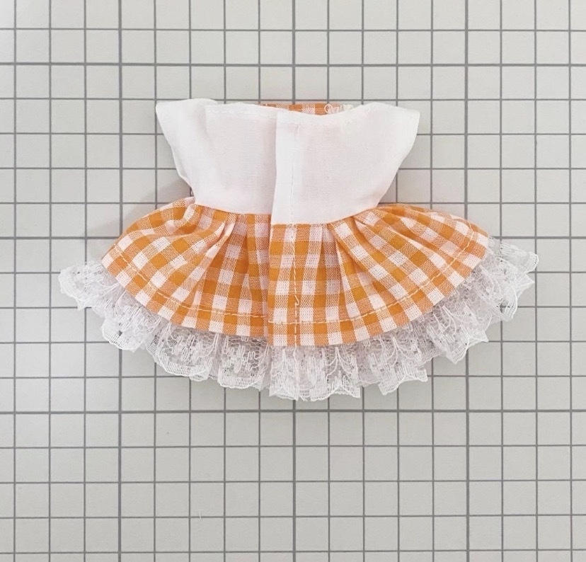 ぬい服10〜12㎝*ワンピース❤︎オレンジ