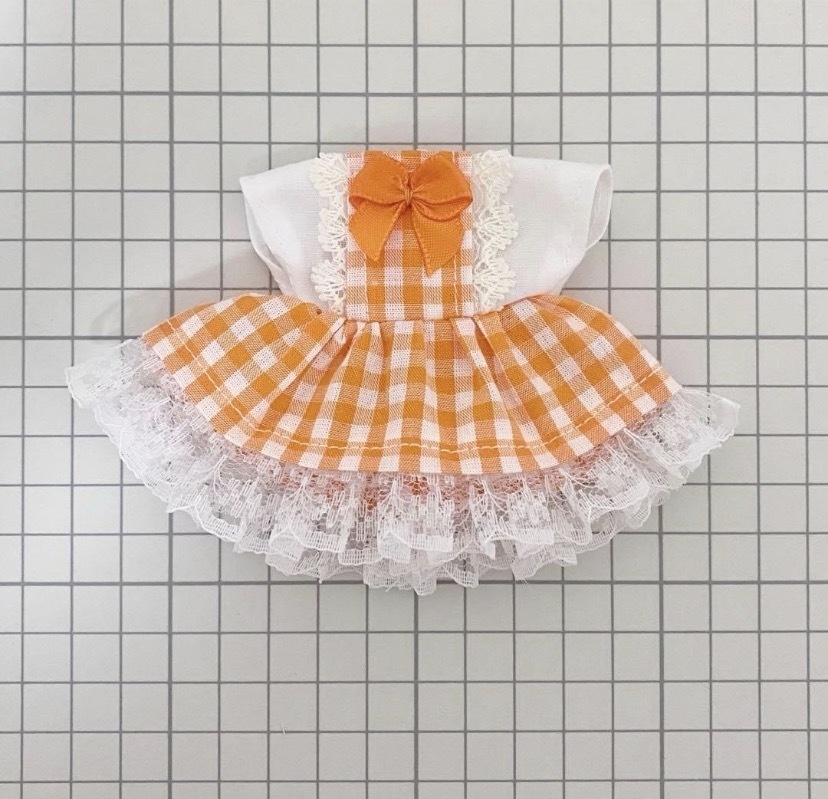 ぬい服10〜12㎝*ワンピース❤︎オレンジ