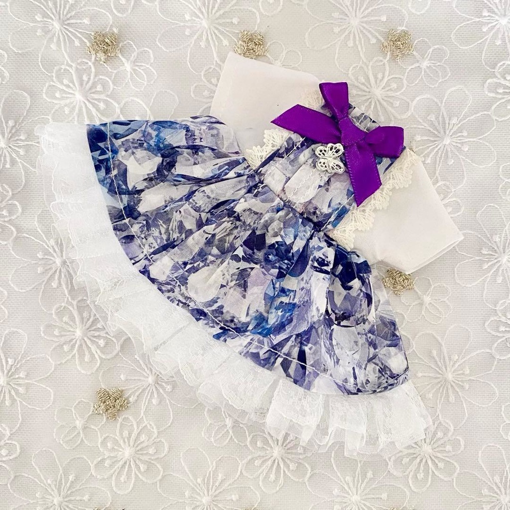 ぬい服15〜16㎝＊ワンピース＊ アレクサンドラ ・アメジスト