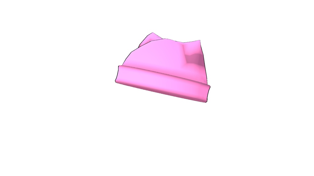 角ニット桃