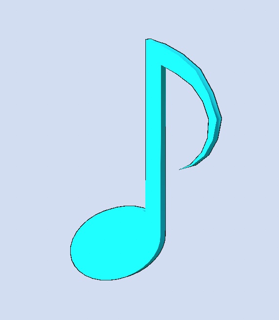 八分音符(水色)