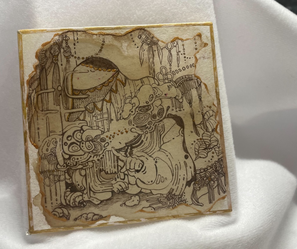 ミニ色紙と缶バッジのセット①