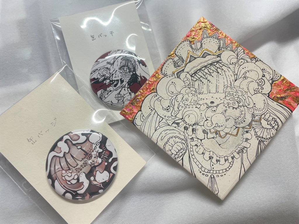 ミニ色紙と缶バッジのセット②