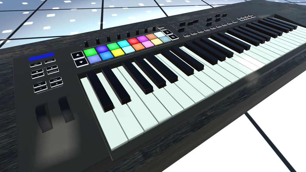 [3Dモデル]49鍵キーボード