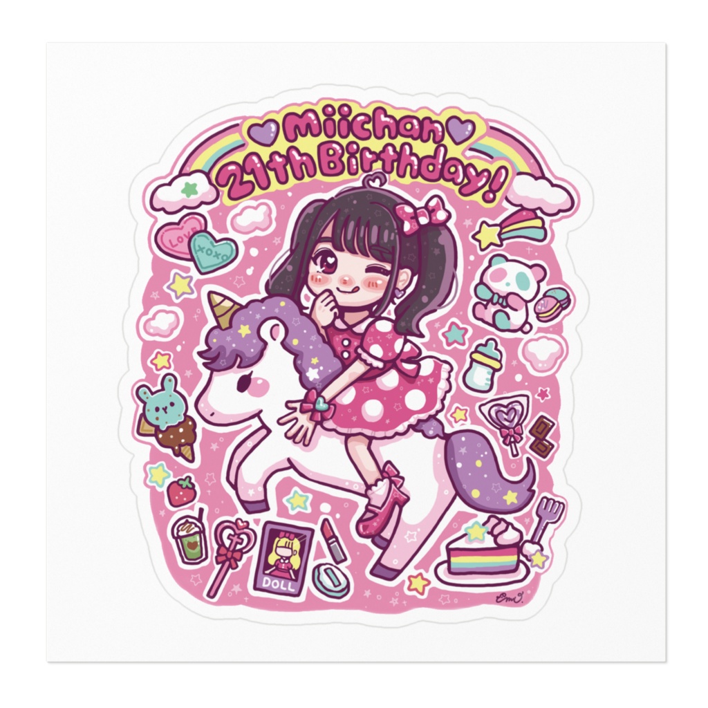 みぃちゃんおめでとうシール