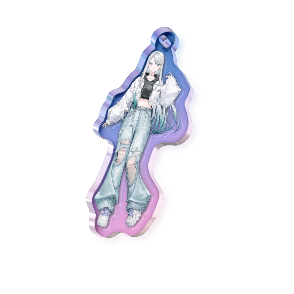 オーロラアクリルキーホルダー