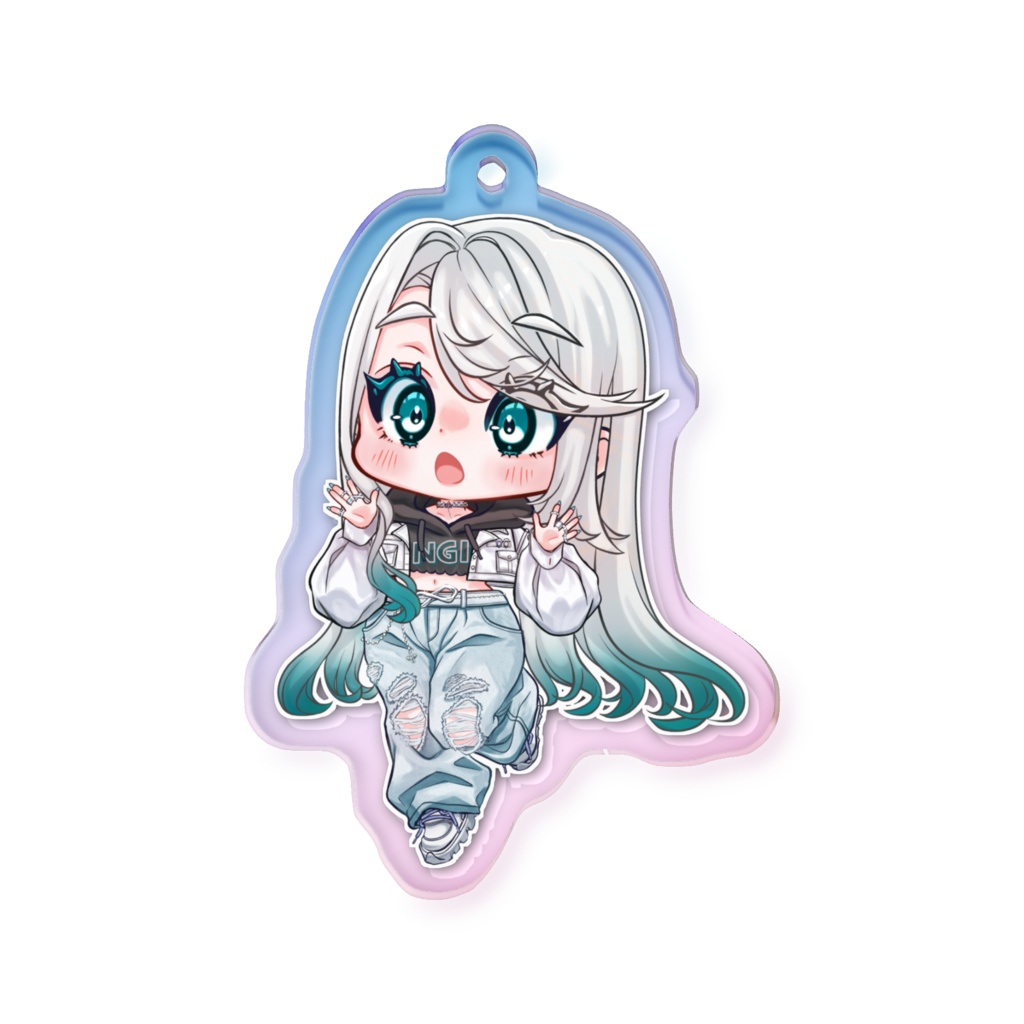 オーロラアクリルキーホルダー