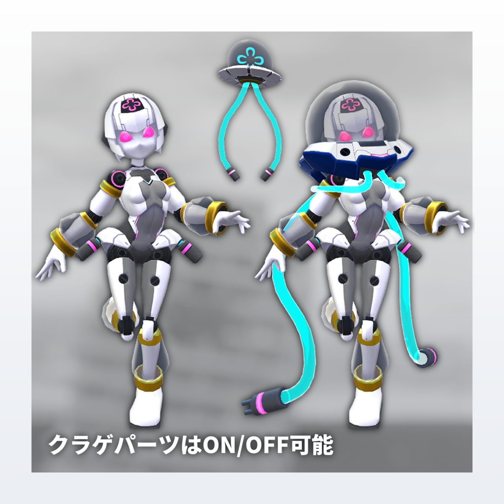 VRC想定オリジナル3Dモデル「Clari-S」ver1.00