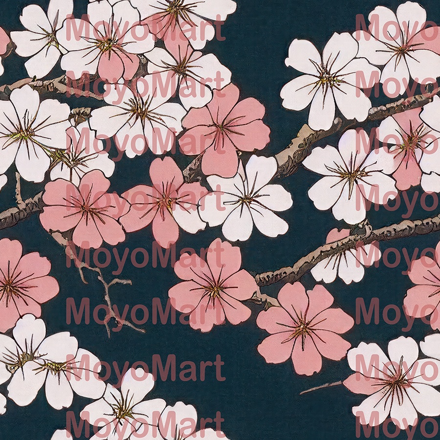 高解像度シームレスパターン10種 - 桜祭り