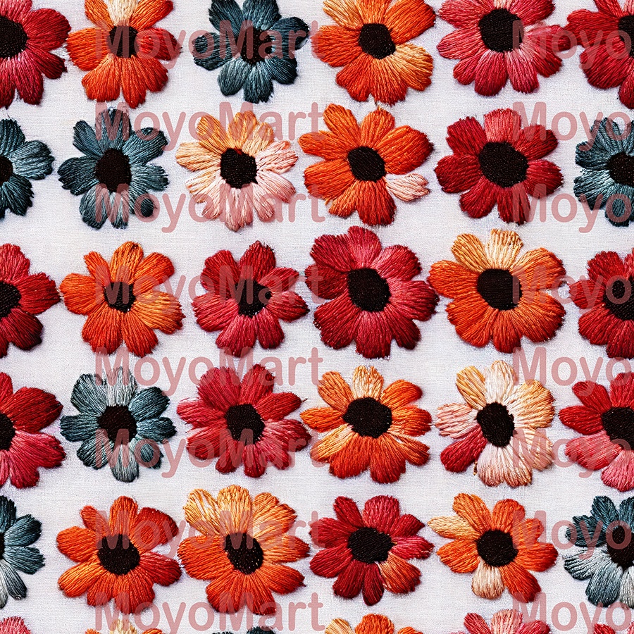 高解像度シームレスパターン10種 - 自然の刺繍