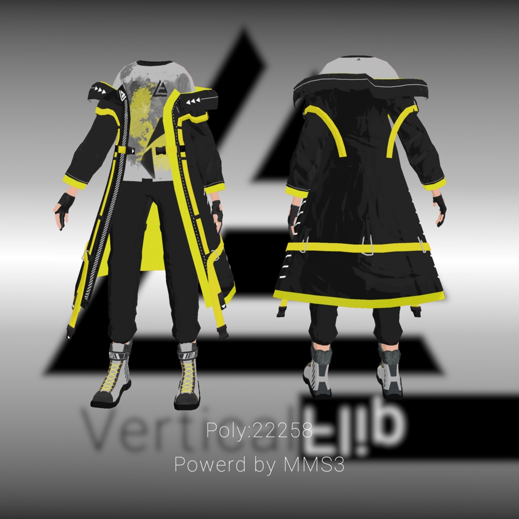 【3Dモデル用衣装】VF_Yellow