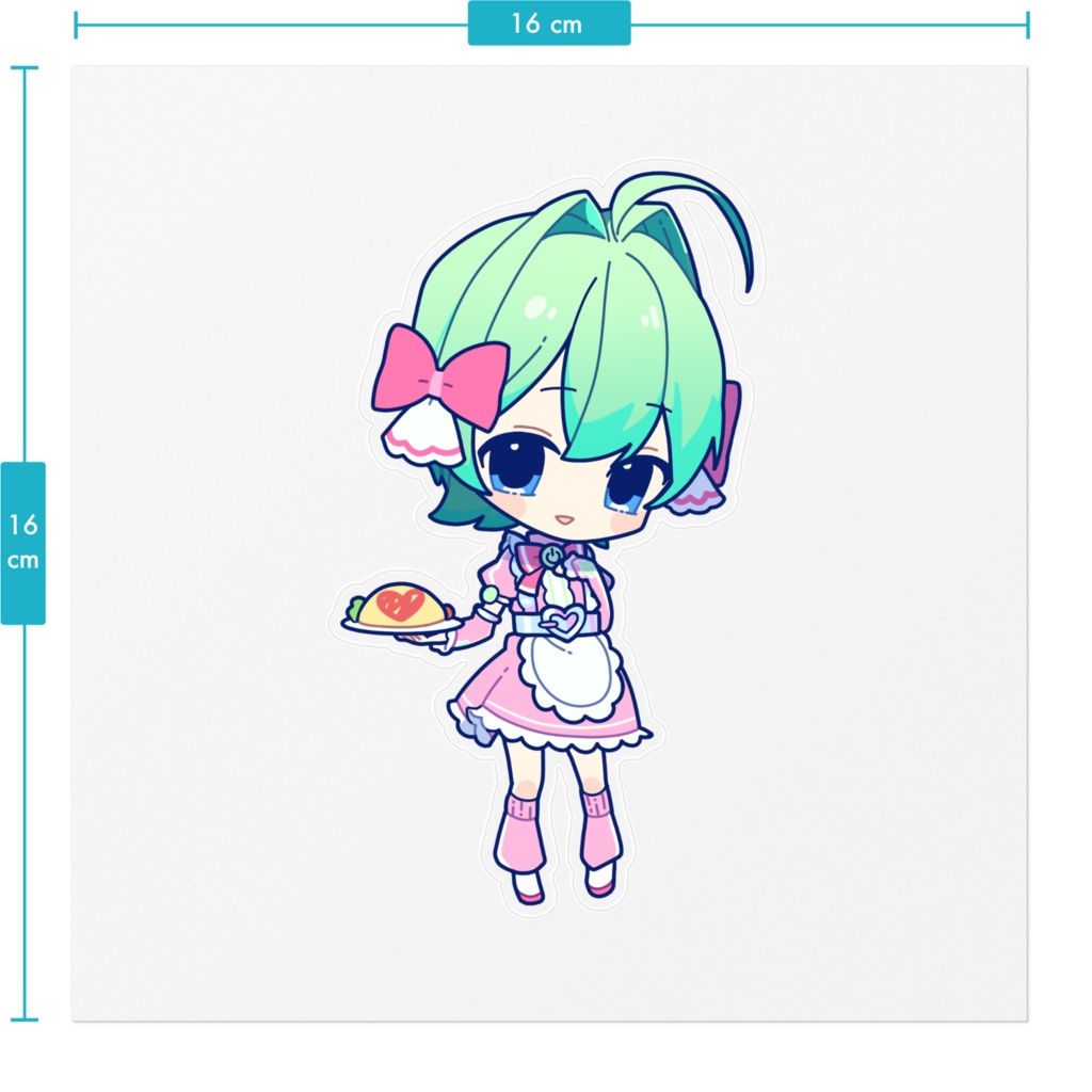 ぱそがるっ!千歳リリカ クリアステッカー(ミニキャラver.)