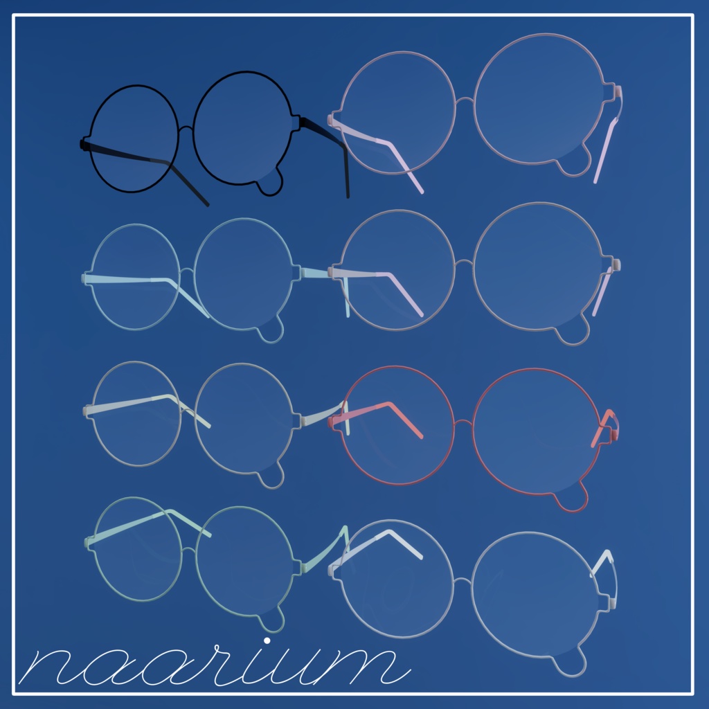 【3Dモデルアクセサリ】Lyrical Glasses