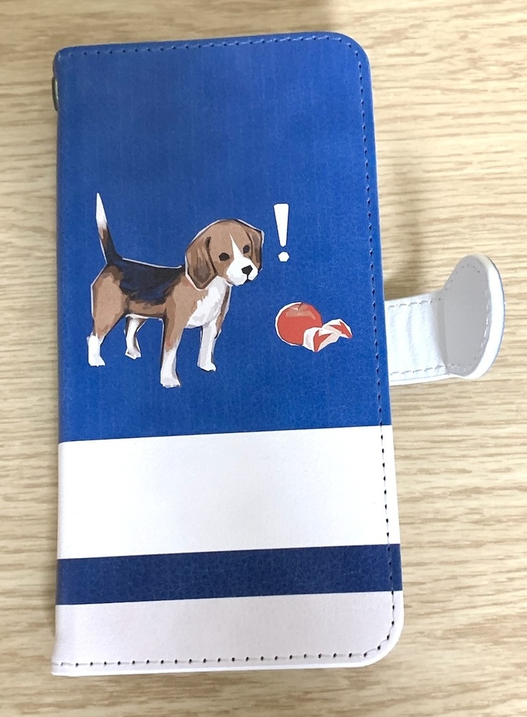 ビーグル犬 手帳型スマホカバー