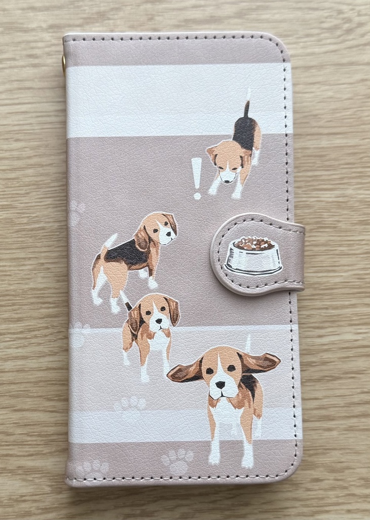 ビーグル犬 手帳型スマホカバー2