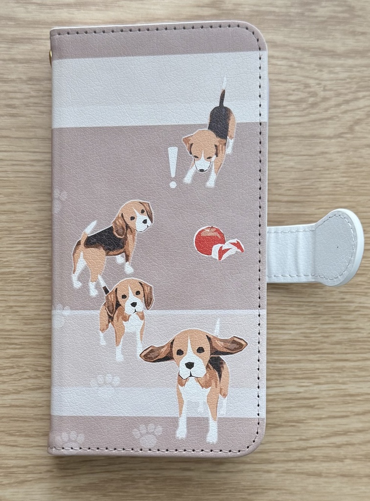 ビーグル犬 手帳型スマホカバー2