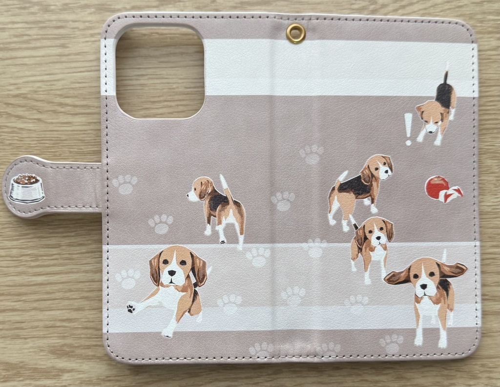 ビーグル犬　手帳型スマホカバー2