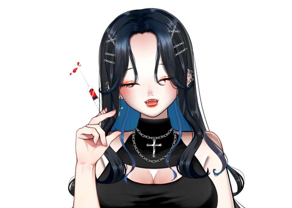 注射器を持つ手💉