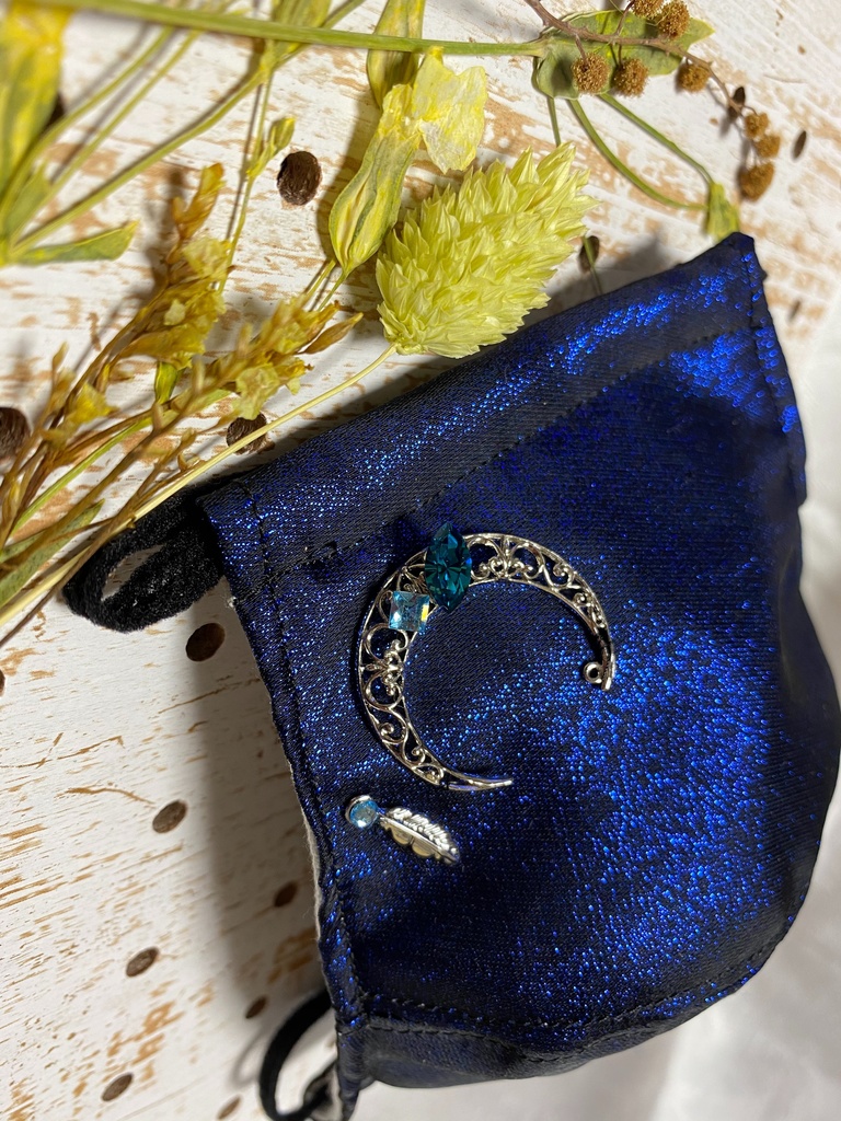 占い師 モチーフマスク(夜行フクロウ&月相)