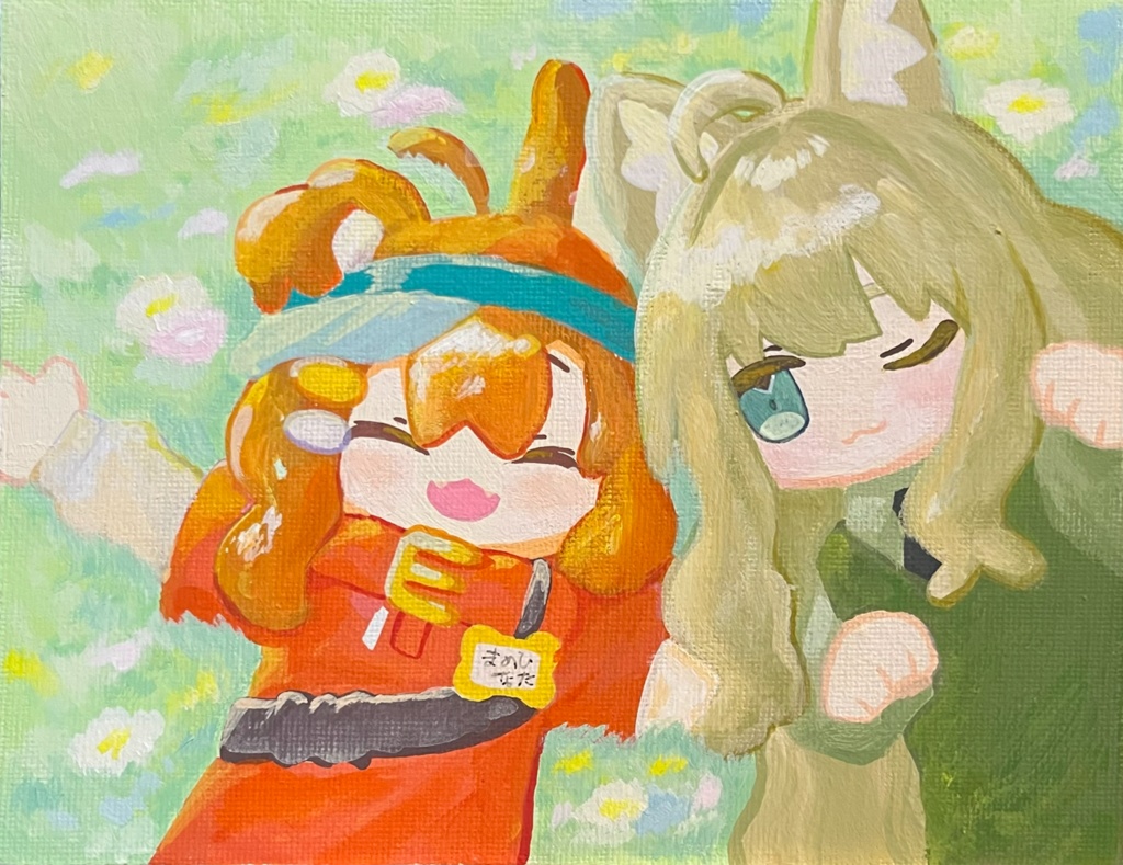 まめひなたとキプフェルの手描き原画
