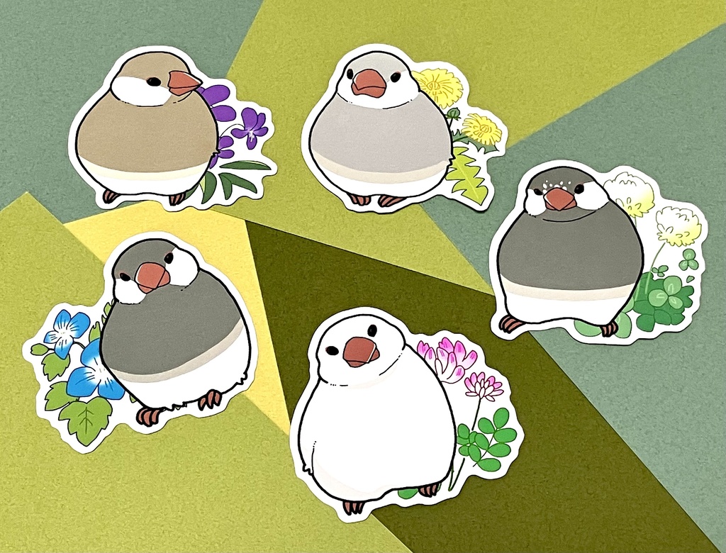文鳥シール